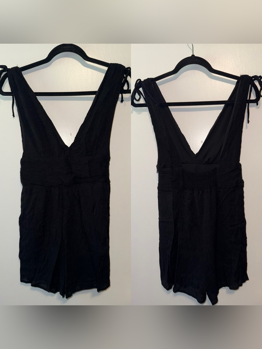 one clothing Black Deep V Romper Jumpsuit